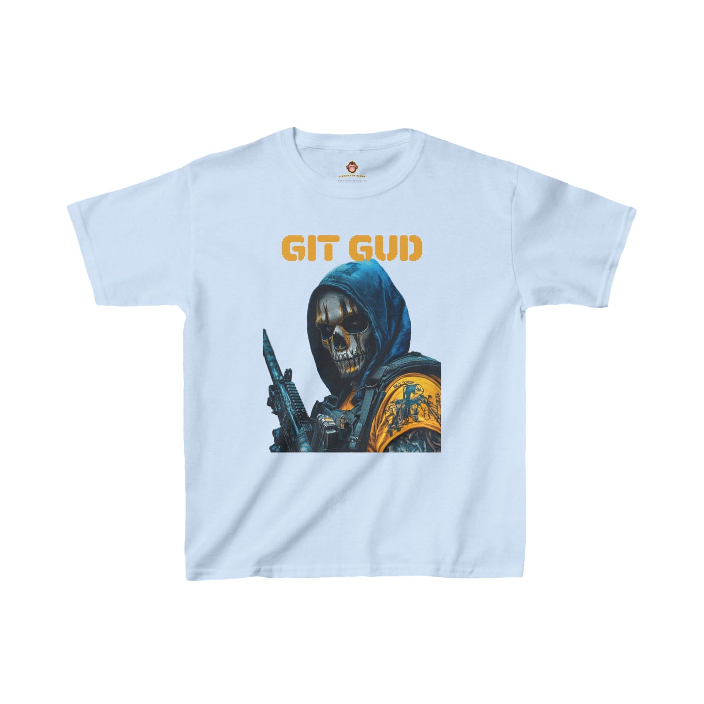 Youth T-Shirt - Skull Faced Soldier Git Gud Design