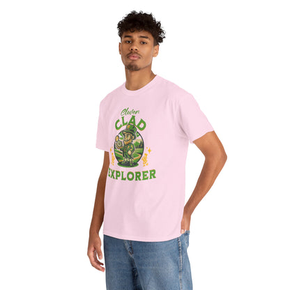 Clover Clad Explorer (Gildan · 5000) Unisex Heavy Cotton Tee