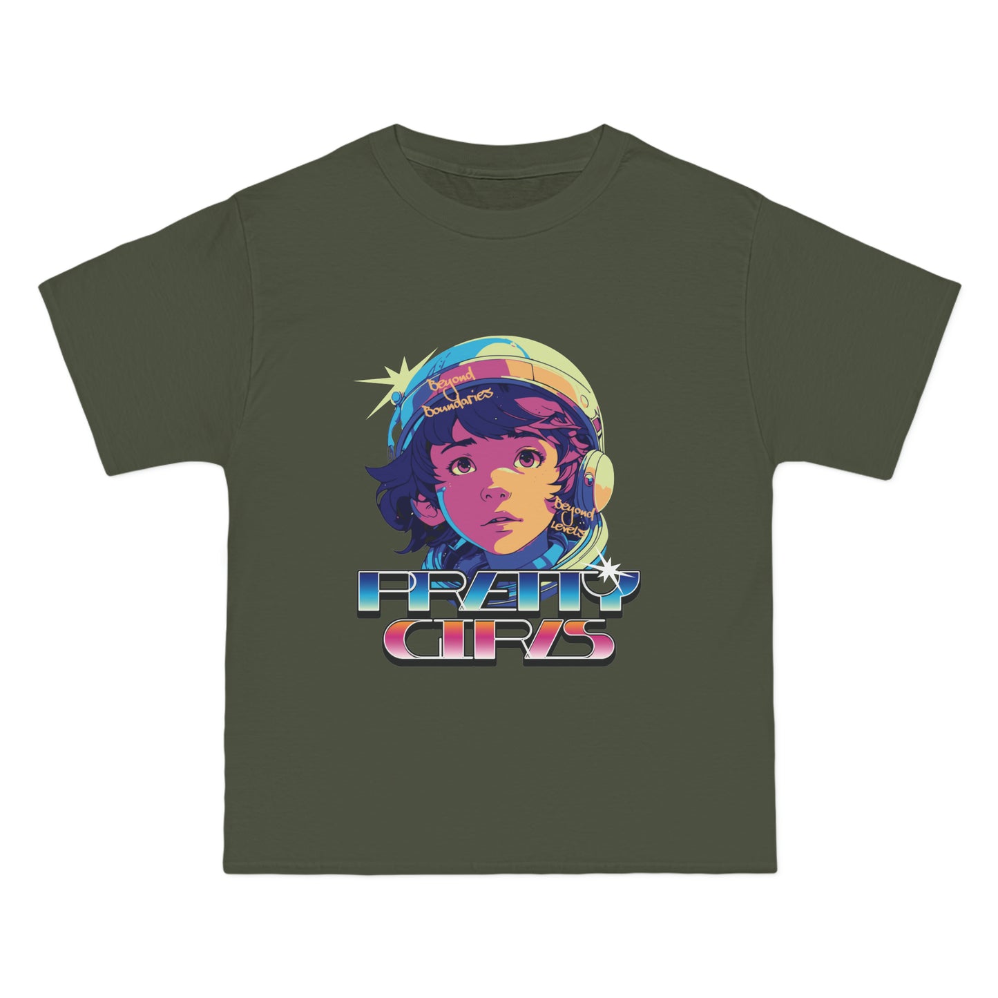 Animated Pretty Girls in Space Adults Beefy-T® Short-Sleeve T-Shirt