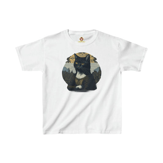 Mona Lisa the Cat for kids (Gildan · 5000B) Heavy Cotton™ Tee