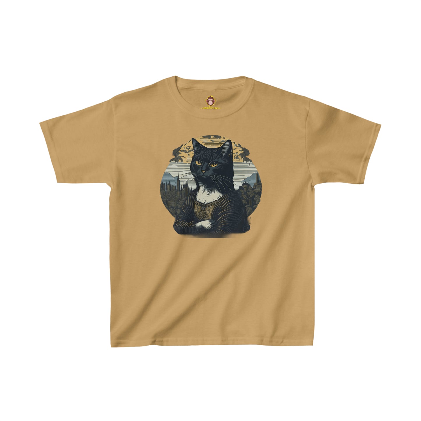 Mona Lisa the Cat for kids (Gildan · 5000B) Heavy Cotton™ Tee