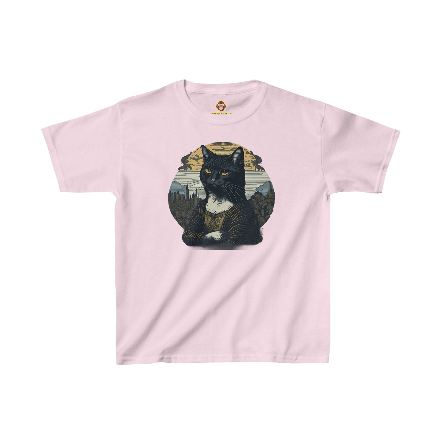 Mona Lisa the Cat for kids (Gildan · 5000B) Heavy Cotton™ Tee