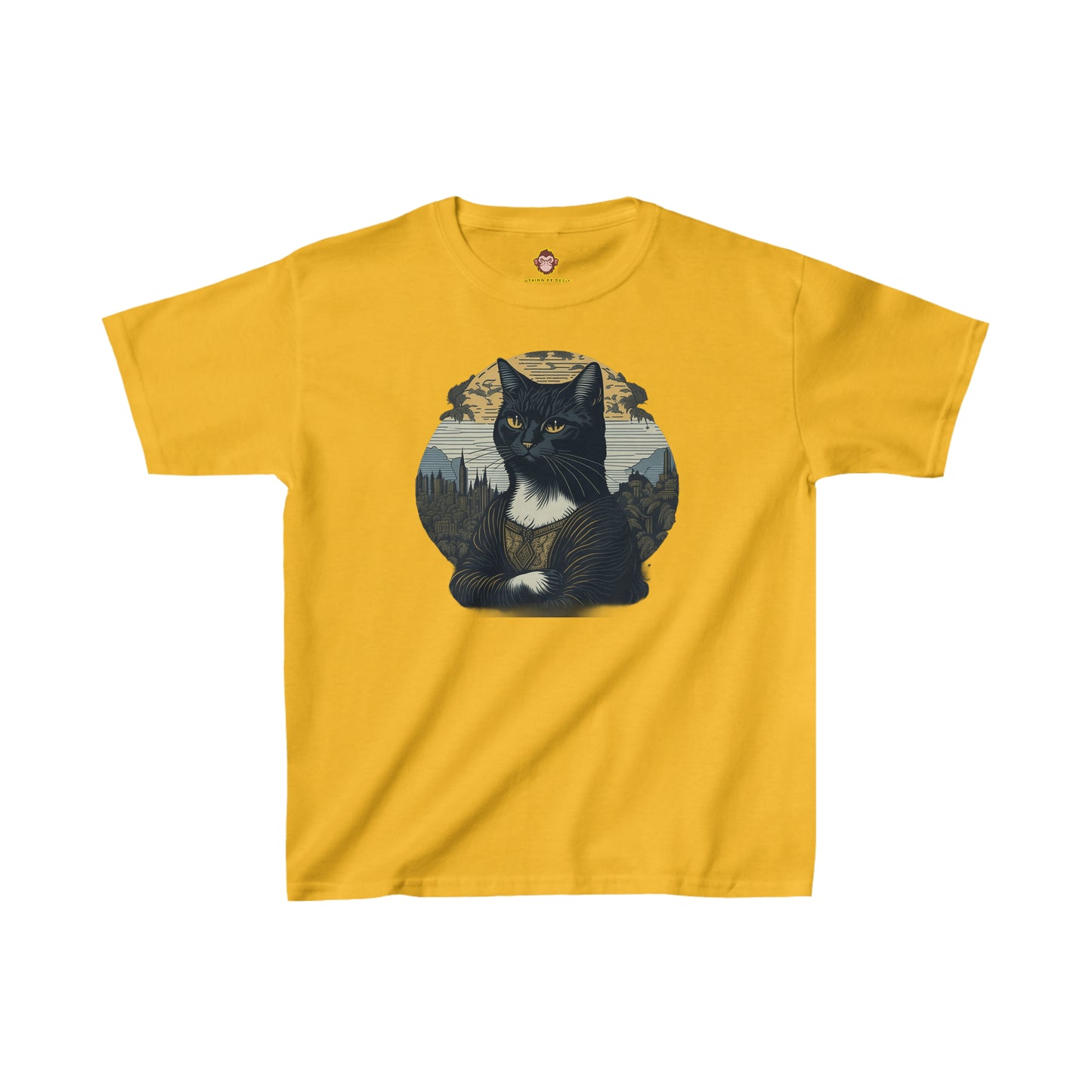 Mona Lisa the Cat for kids (Gildan · 5000B) Heavy Cotton™ Tee