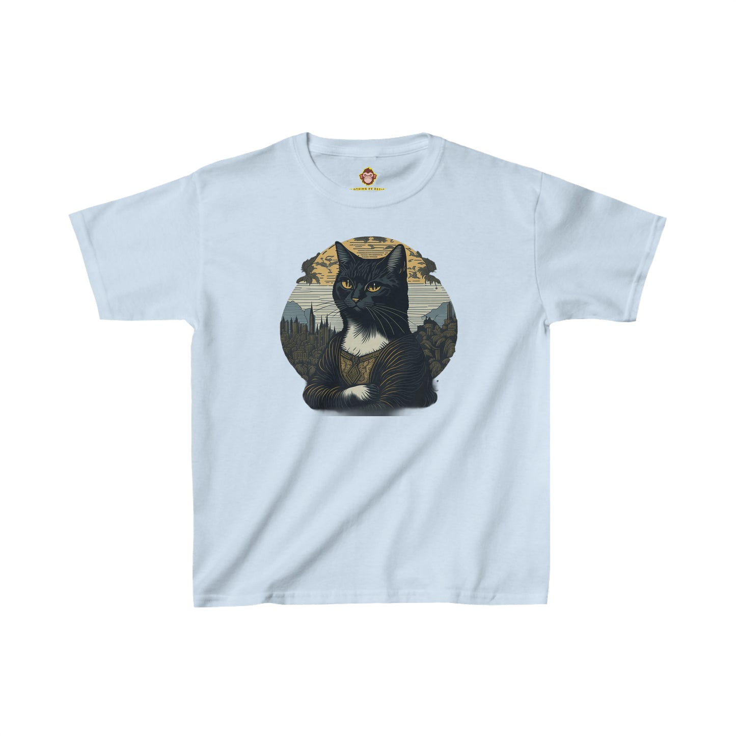 Mona Lisa the Cat for kids (Gildan · 5000B) Heavy Cotton™ Tee