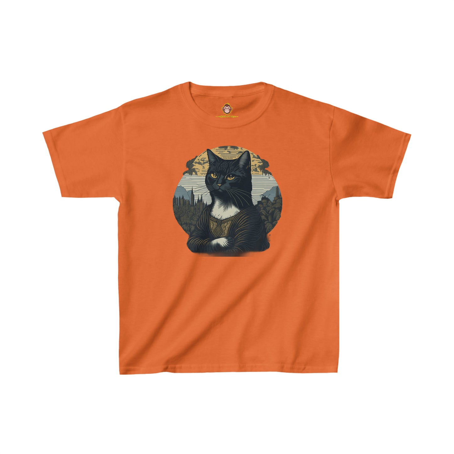 Mona Lisa the Cat for kids (Gildan · 5000B) Heavy Cotton™ Tee