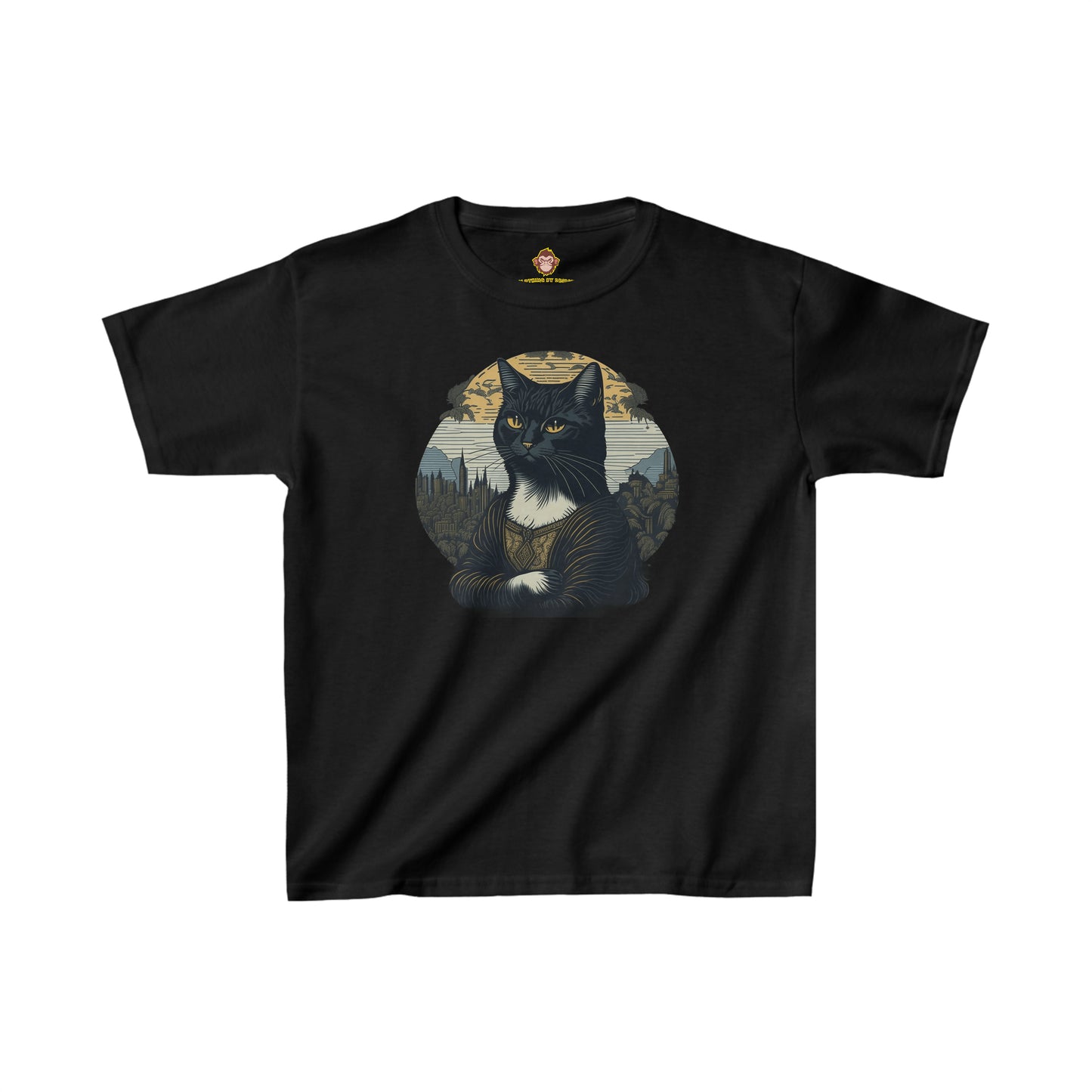 Mona Lisa the Cat for kids (Gildan · 5000B) Heavy Cotton™ Tee