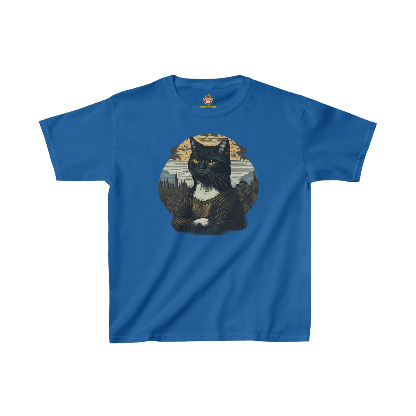 Mona Lisa the Cat for kids (Gildan · 5000B) Heavy Cotton™ Tee