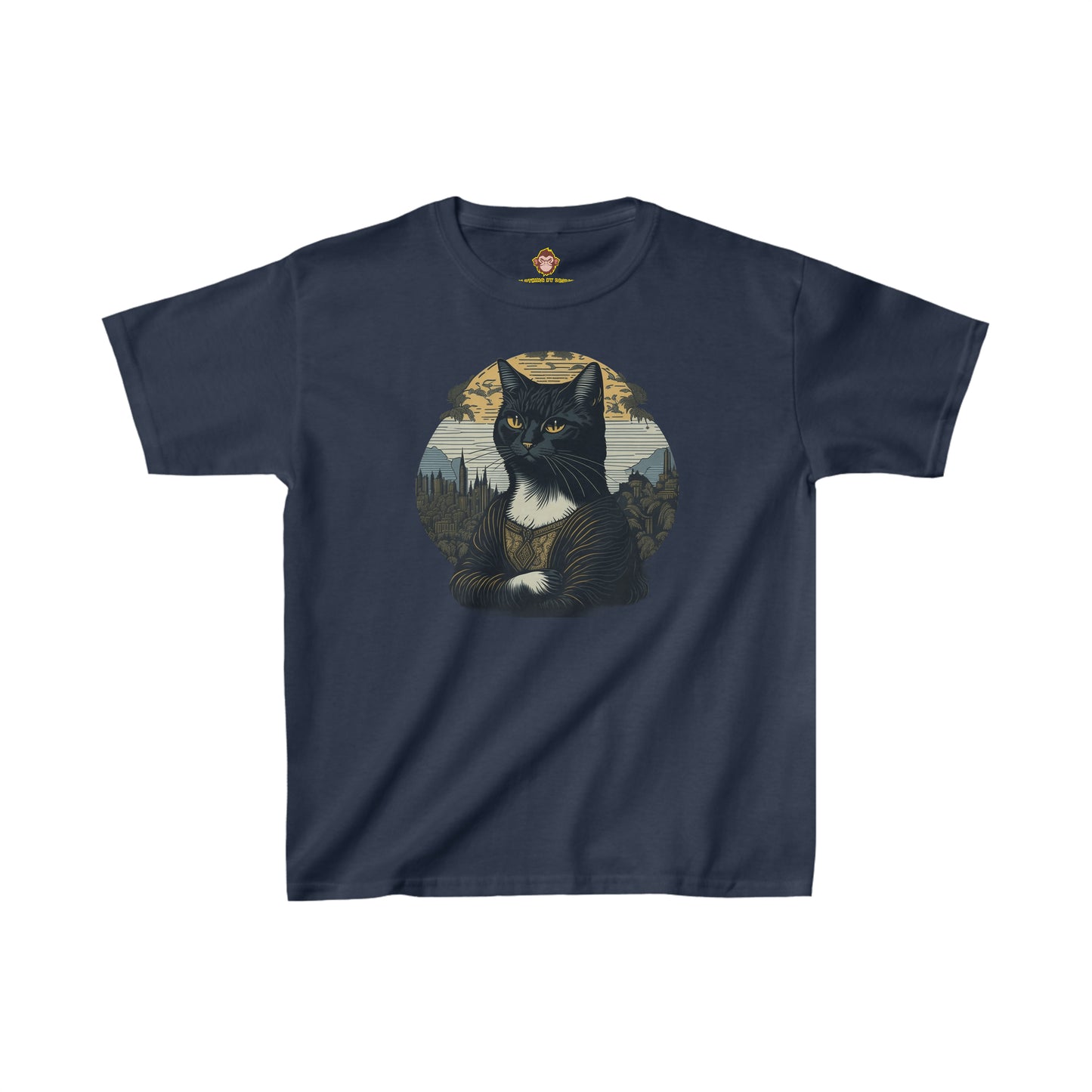 Mona Lisa the Cat for kids (Gildan · 5000B) Heavy Cotton™ Tee