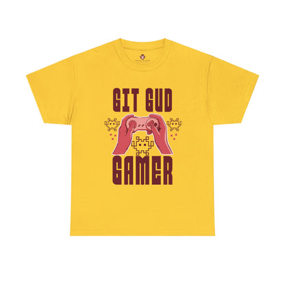 Retro GIT GUD Gamer for Adults (Gildan · 5000) Unisex Heavy Cotton Tee