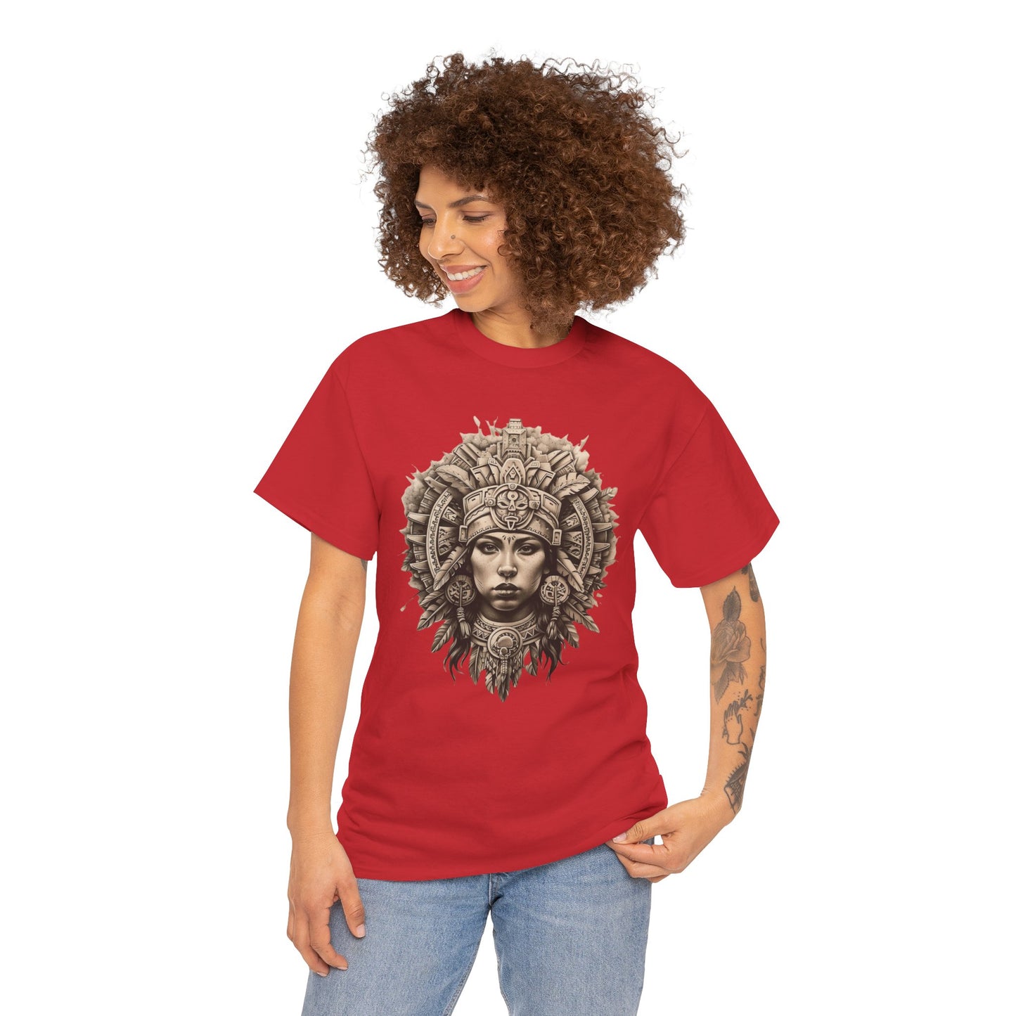 Aztec Woman 1 (Gildan · 5000) Unisex Heavy Cotton Tee