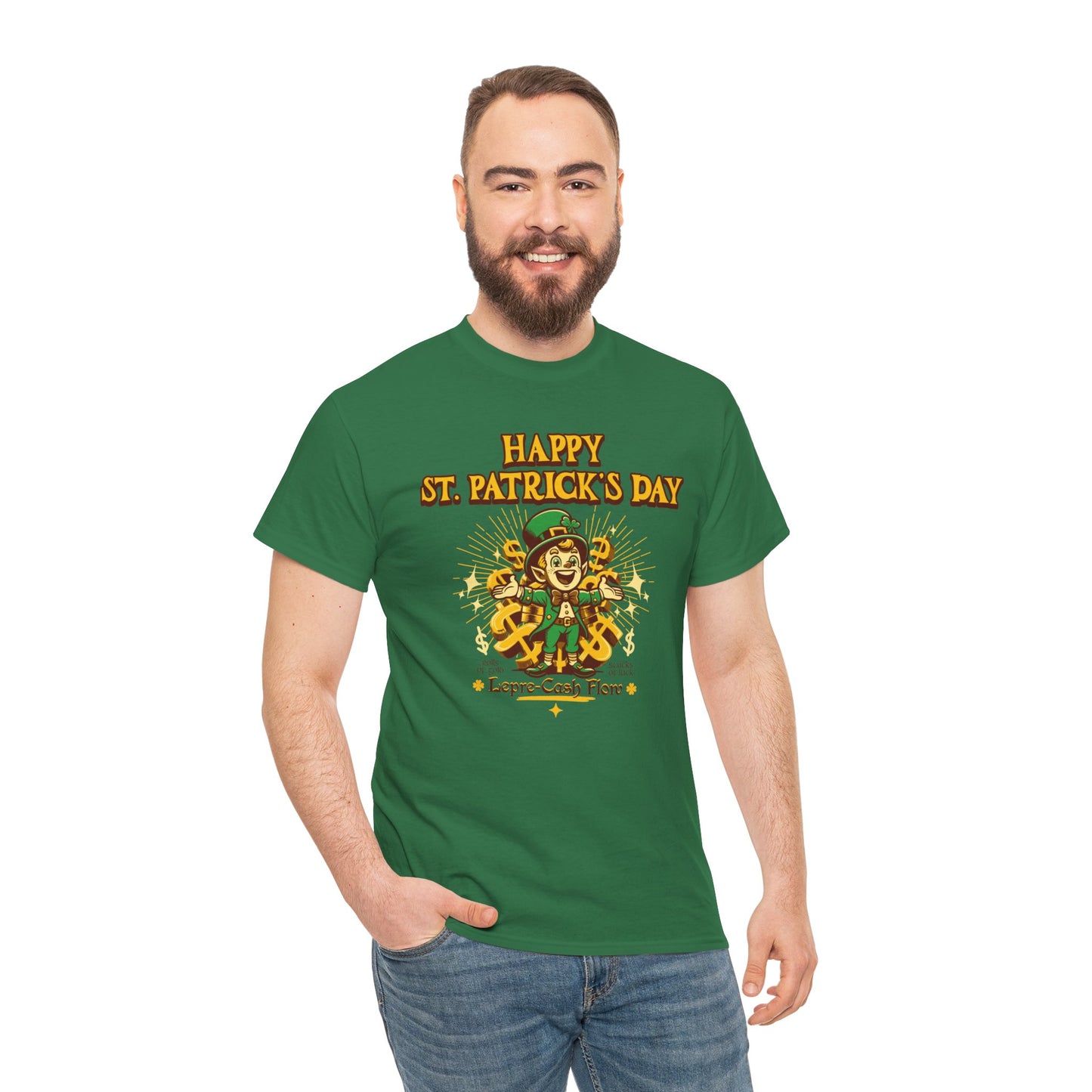 Happy St. Patrick's Day (Gildan · 5000) Unisex Heavy Cotton Tee