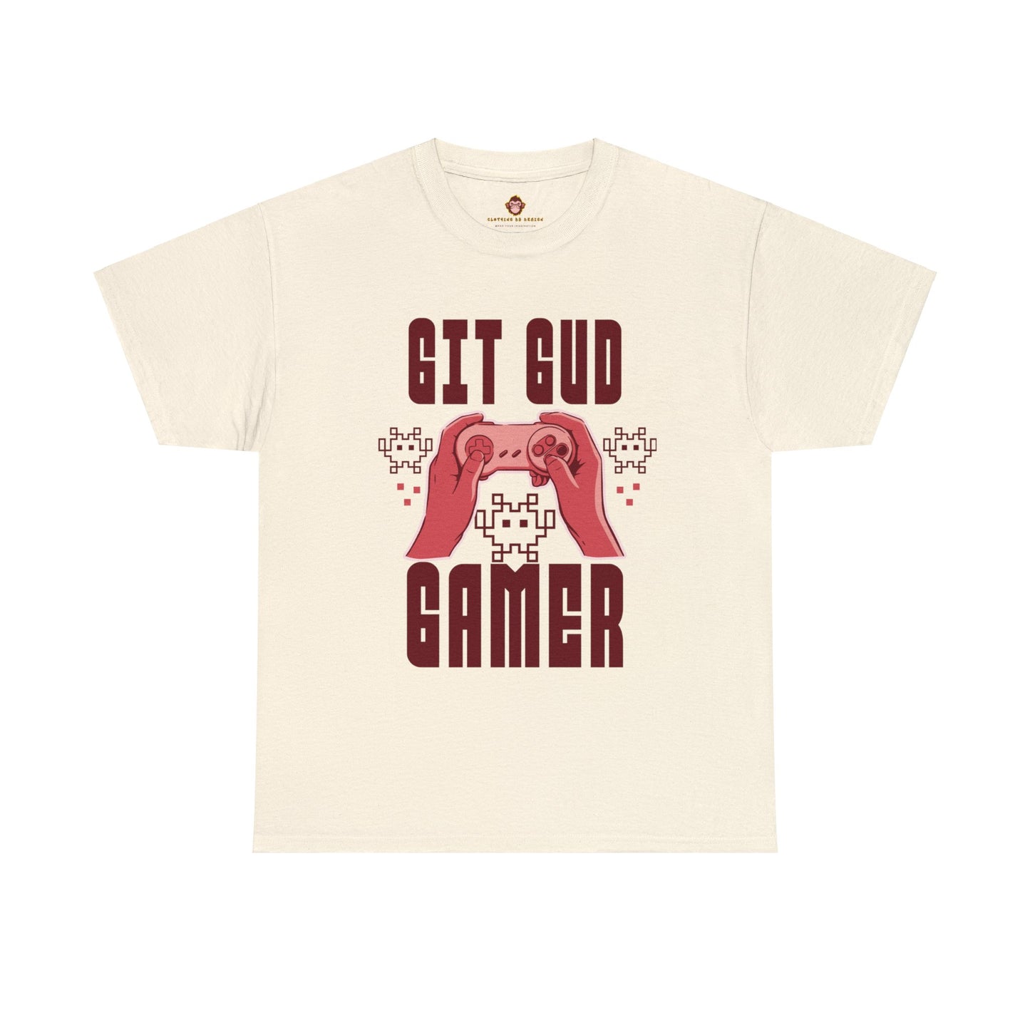 Retro GIT GUD Gamer for Adults (Gildan · 5000) Unisex Heavy Cotton Tee