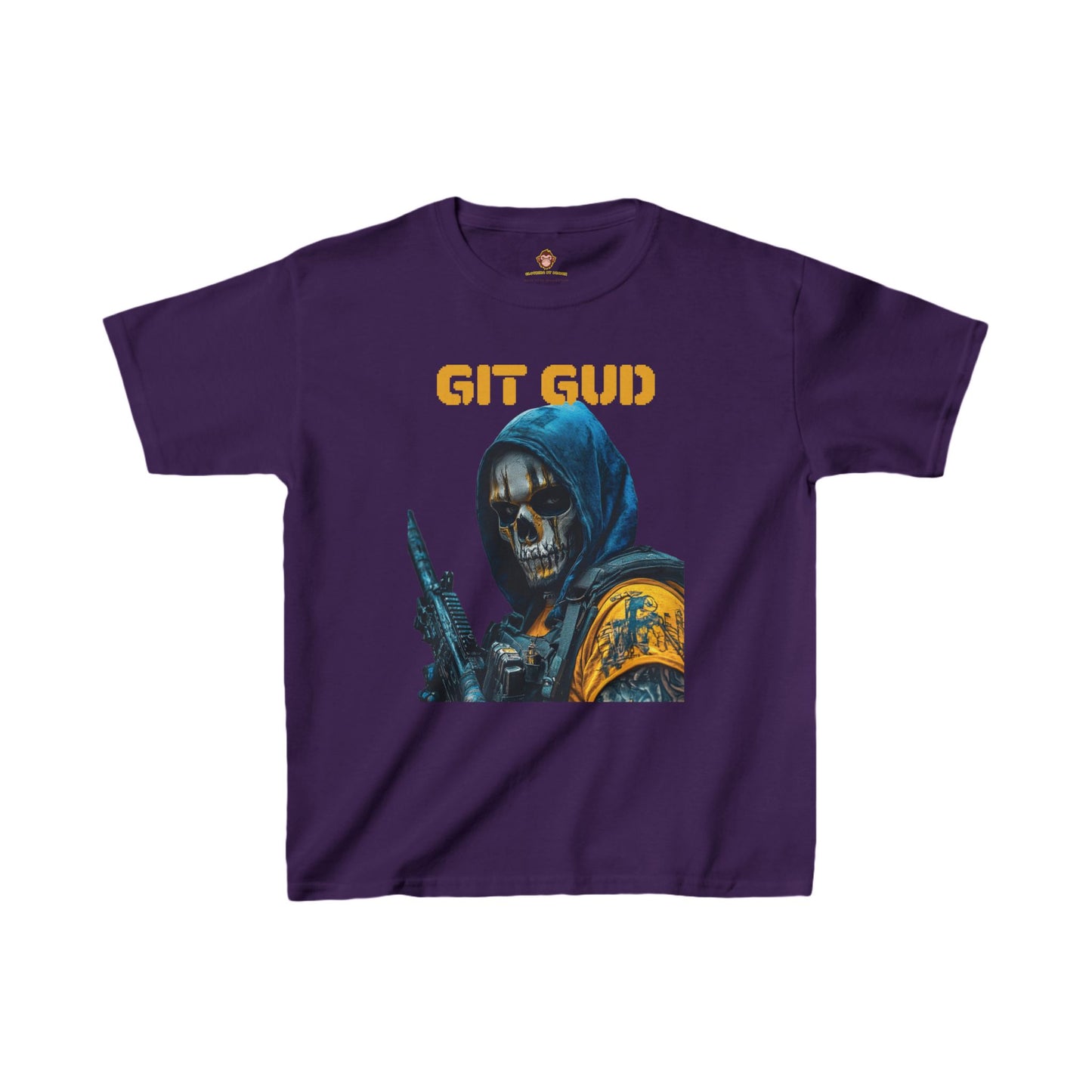 Youth T-Shirt - Skull Faced Soldier Git Gud Design