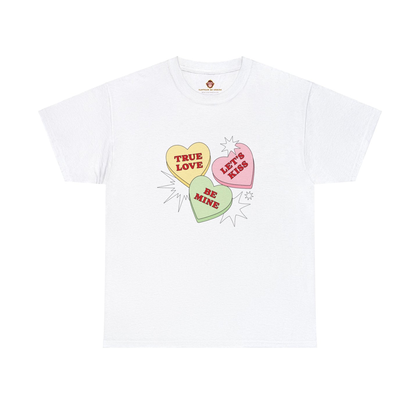 Candy Hearts (Gildan · 5000) Unisex Heavy Cotton Tee