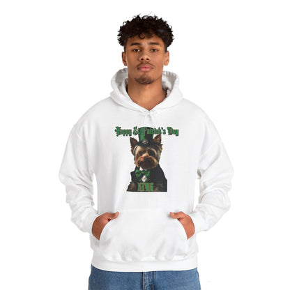 St. Patrick's Day Yorkie 1 for Adults Unisex Heavy Blend™ Hooded Sweatshirt