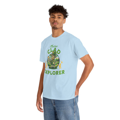 Clover Clad Explorer (Gildan · 5000) Unisex Heavy Cotton Tee