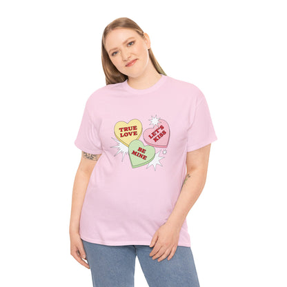 Candy Hearts (Gildan · 5000) Unisex Heavy Cotton Tee