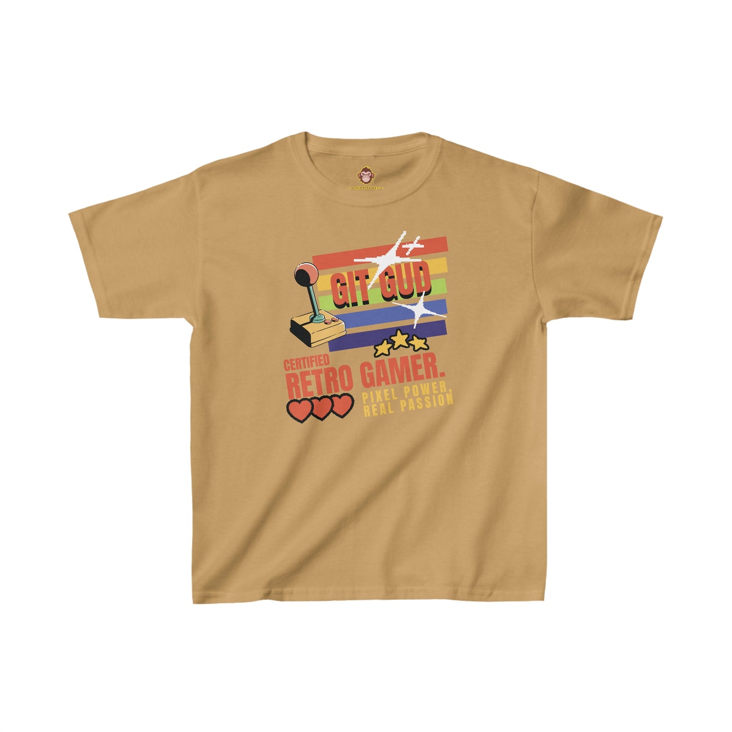 GIT GUD Certified Retro Gamer for kids (Gildan · 5000B) Heavy Cotton™ Tee