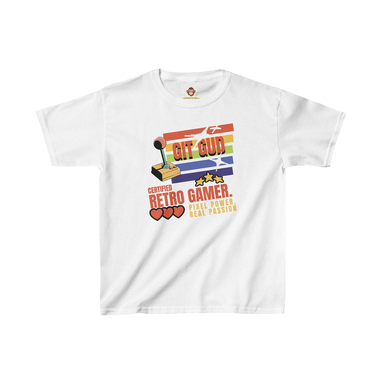 GIT GUD Certified Retro Gamer for kids (Gildan · 5000B) Heavy Cotton™ Tee