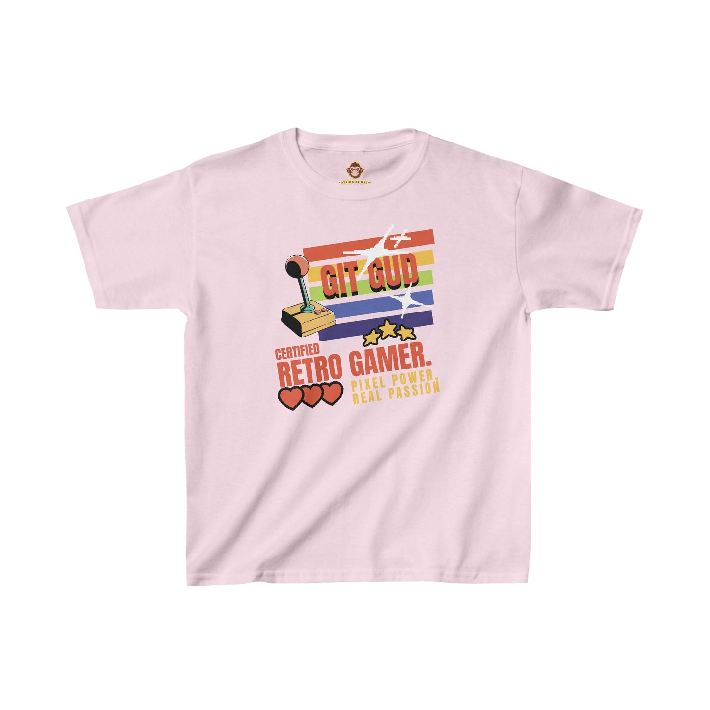 GIT GUD Certified Retro Gamer for kids (Gildan · 5000B) Heavy Cotton™ Tee