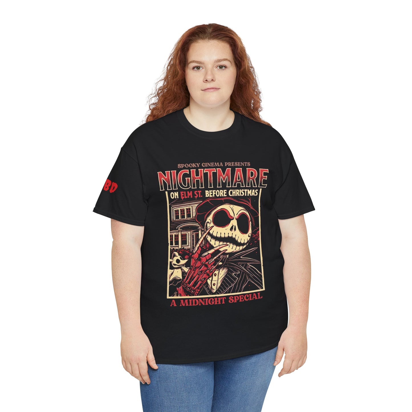 Halloween Tee - Nightmare Before Christmas Elm Street Theme