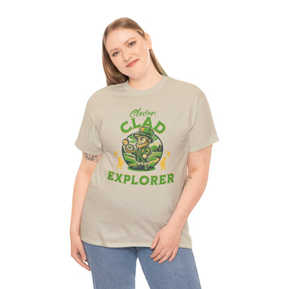 Clover Clad Explorer (Gildan · 5000) Unisex Heavy Cotton Tee