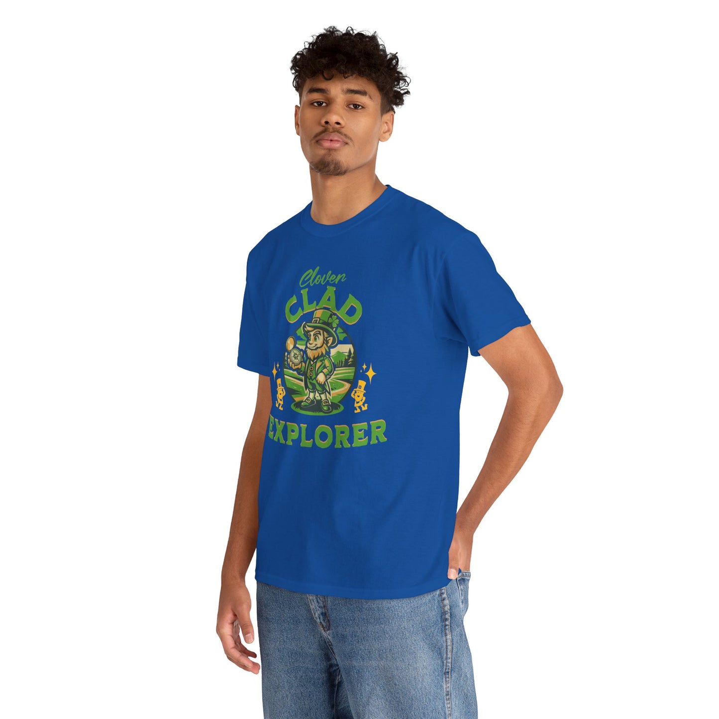 Clover Clad Explorer (Gildan · 5000) Unisex Heavy Cotton Tee