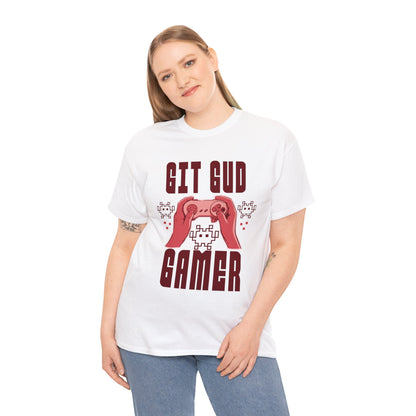 Retro GIT GUD Gamer for Adults (Gildan · 5000) Unisex Heavy Cotton Tee