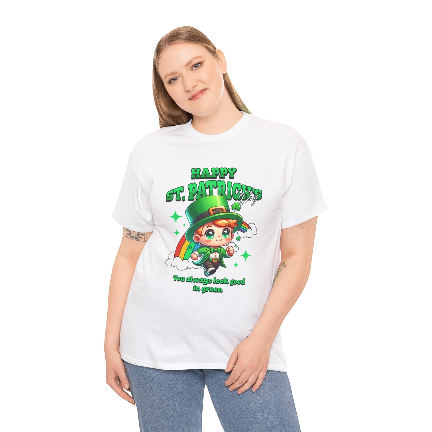 You always look good in green (Gildan · 5000) Unisex Heavy Cotton Tee