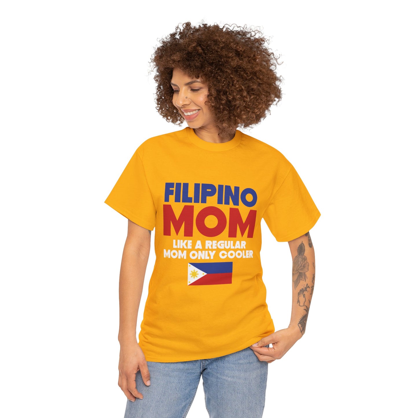 Filipino mom like a regular mom only cooler (Gildan · 5000) Unisex Heavy Cotton Tee