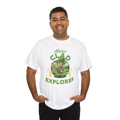 Clover Clad Explorer (Gildan · 5000) Unisex Heavy Cotton Tee