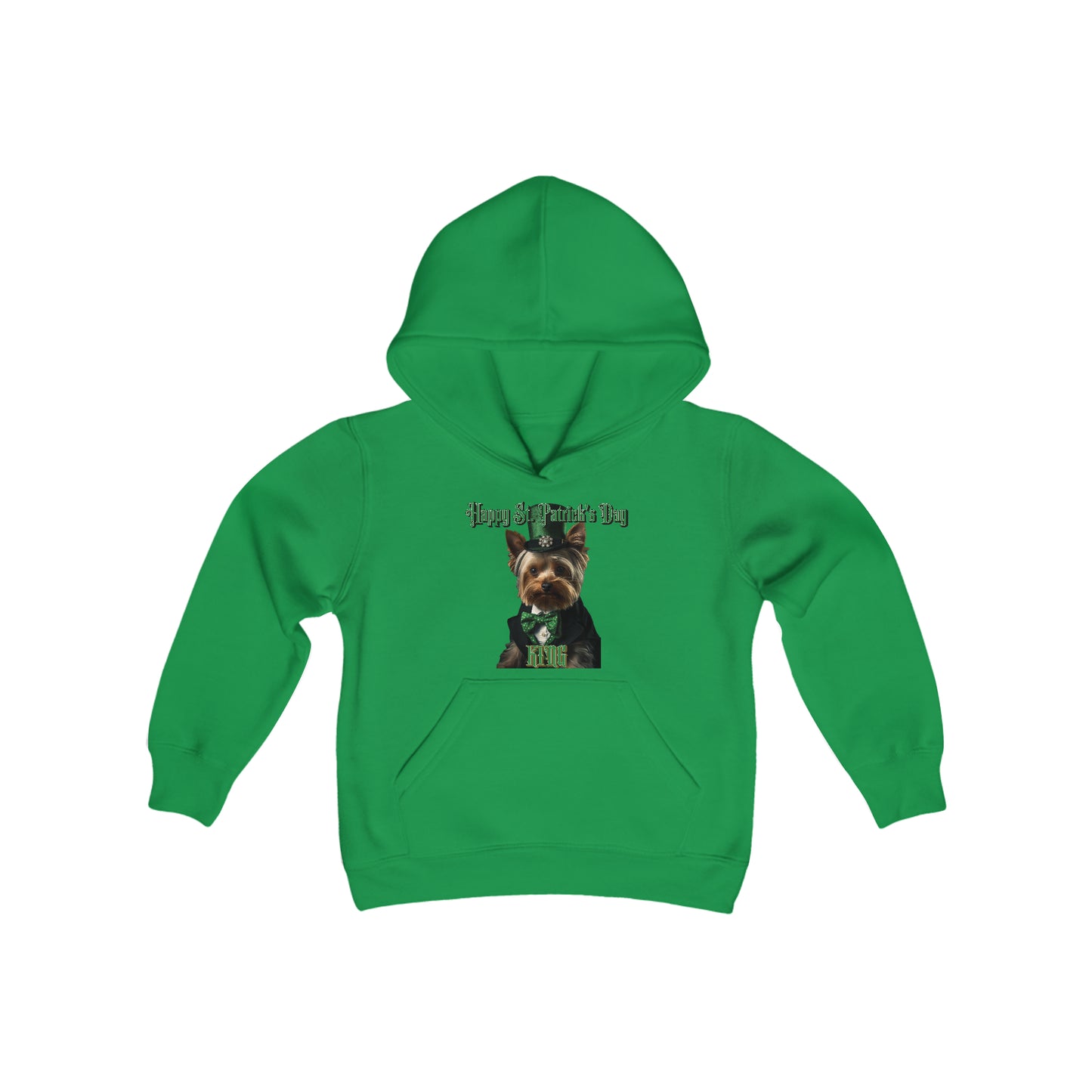 Happy St. Patrick's Day KING Youth Heavy Blend Hooded Sweatshirt