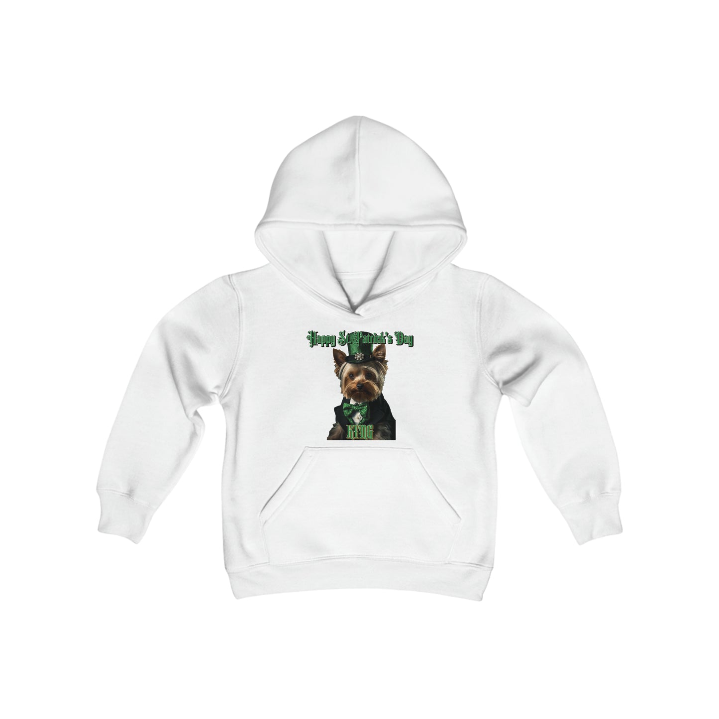 Happy St. Patrick's Day KING Youth Heavy Blend Hooded Sweatshirt