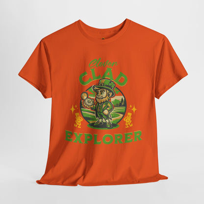 Clover Clad Explorer (Gildan · 5000) Unisex Heavy Cotton Tee