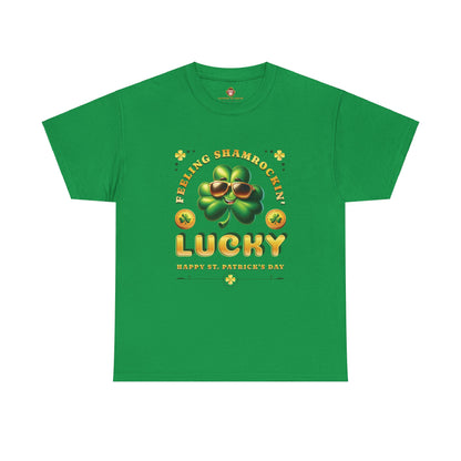 Feeling Shamrockin' Lucky and Blessed (Gildan · 5000) Unisex Heavy Cotton Tee