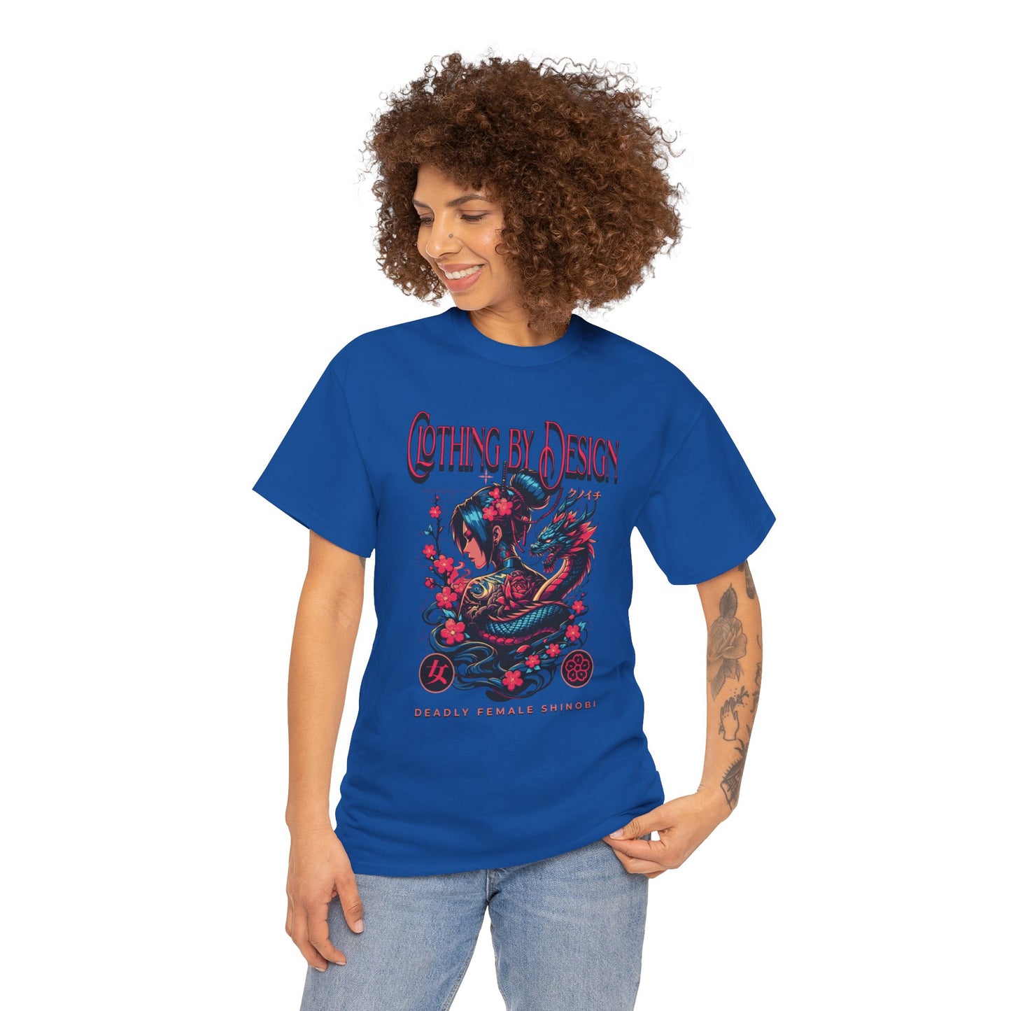 Deadly Female Shinobi (Gildan · 5000) Unisex Heavy Cotton Tee