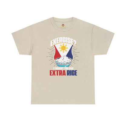 Exercise?  I thought you said extra rice. (Gildan · 5000) Unisex Heavy Cotton Tee