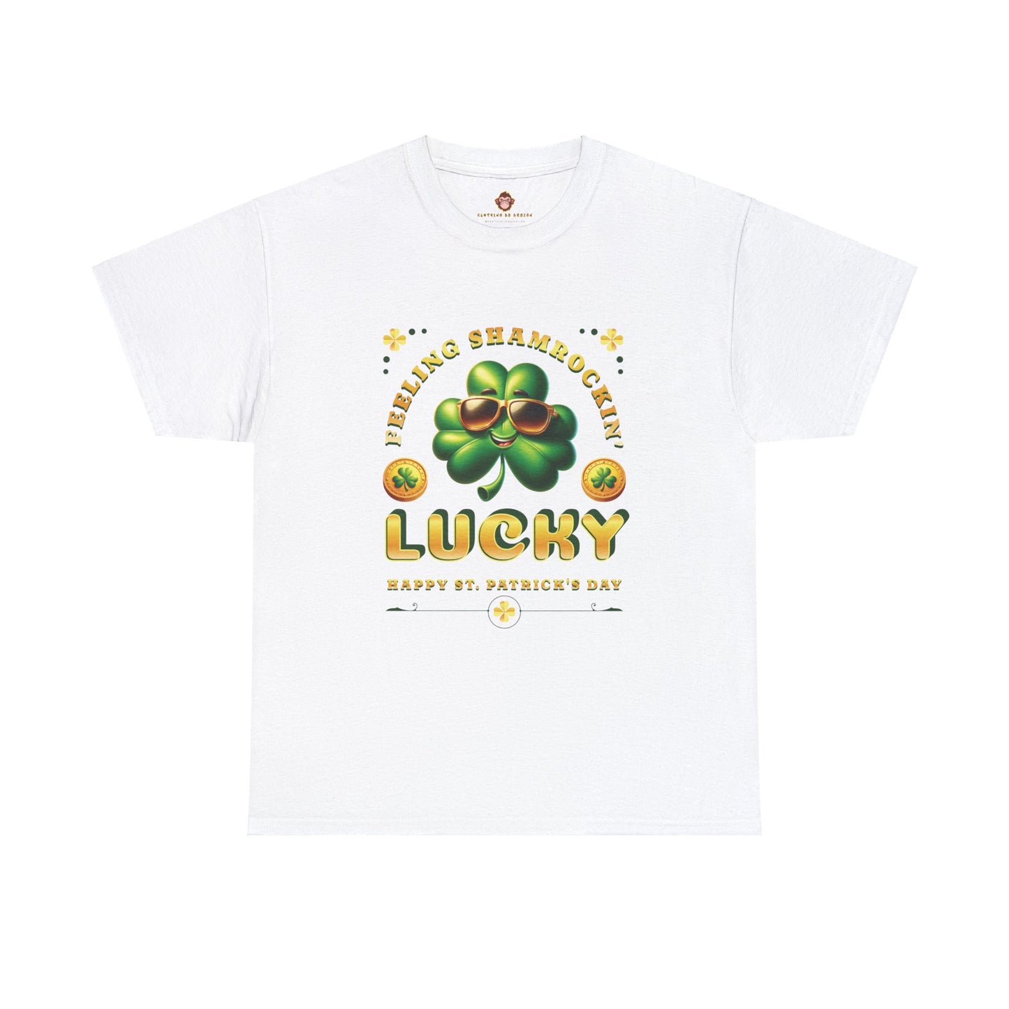 Feeling Shamrockin' Lucky and Blessed (Gildan · 5000) Unisex Heavy Cotton Tee