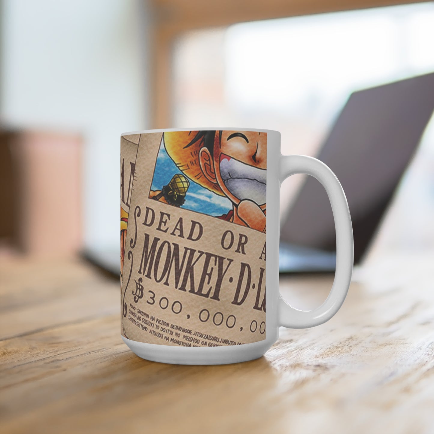 Wanted Monkey D Luffy Mug 15oz