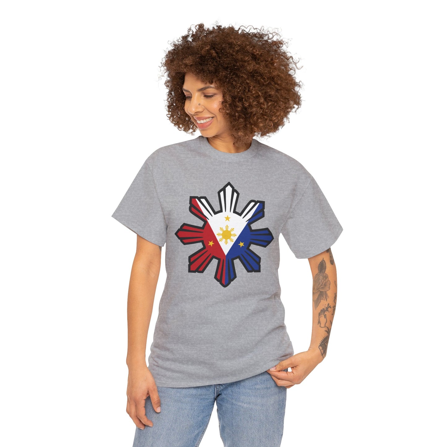 Filipino Flag 1 (Gildan · 5000) Unisex Heavy Cotton Tee