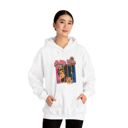 Colorful Floral Pretty Girls for Adults Unisex Heavy Blend™ Hooded Sweatshirt