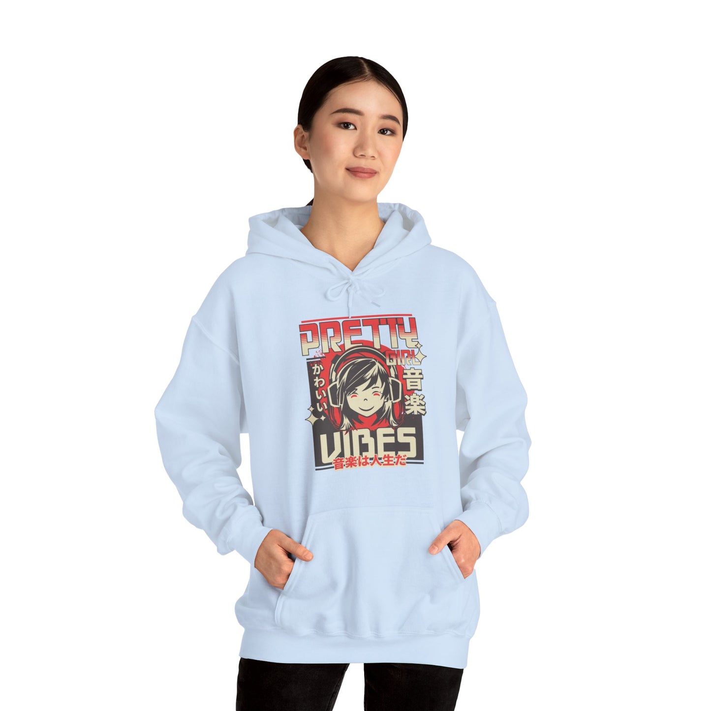 Kawaii Pretty Girl for Adults Unisex Heavy Blend™ Hooded Sweatshirt