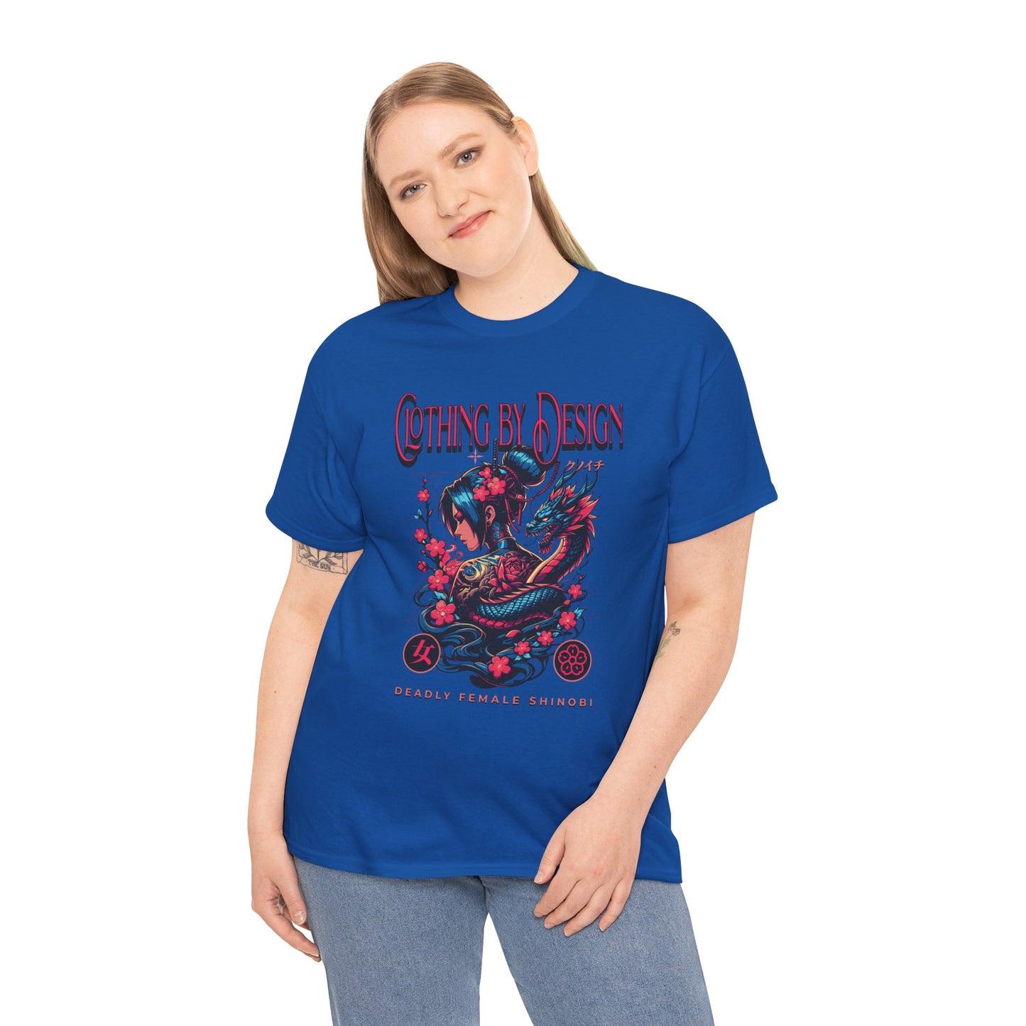 Deadly Female Shinobi (Gildan · 5000) Unisex Heavy Cotton Tee