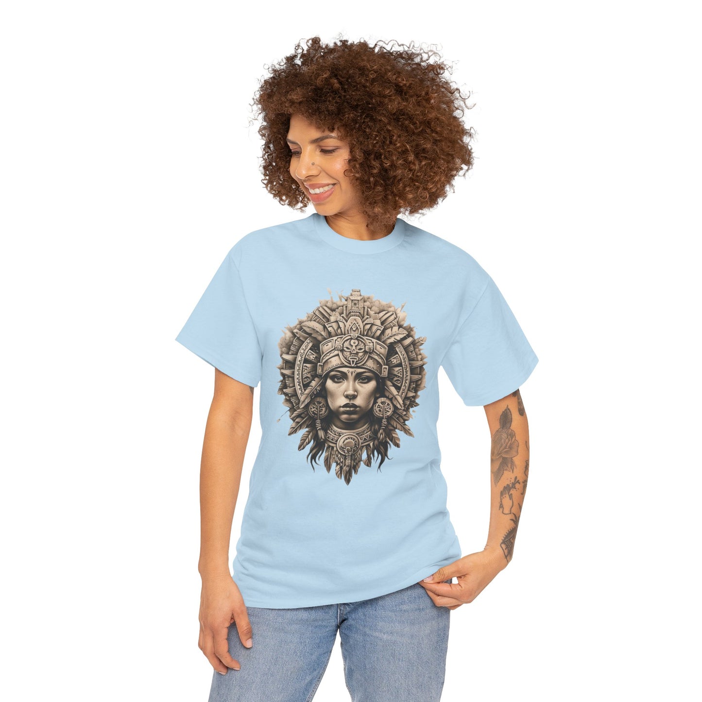 Aztec Woman 1 (Gildan · 5000) Unisex Heavy Cotton Tee