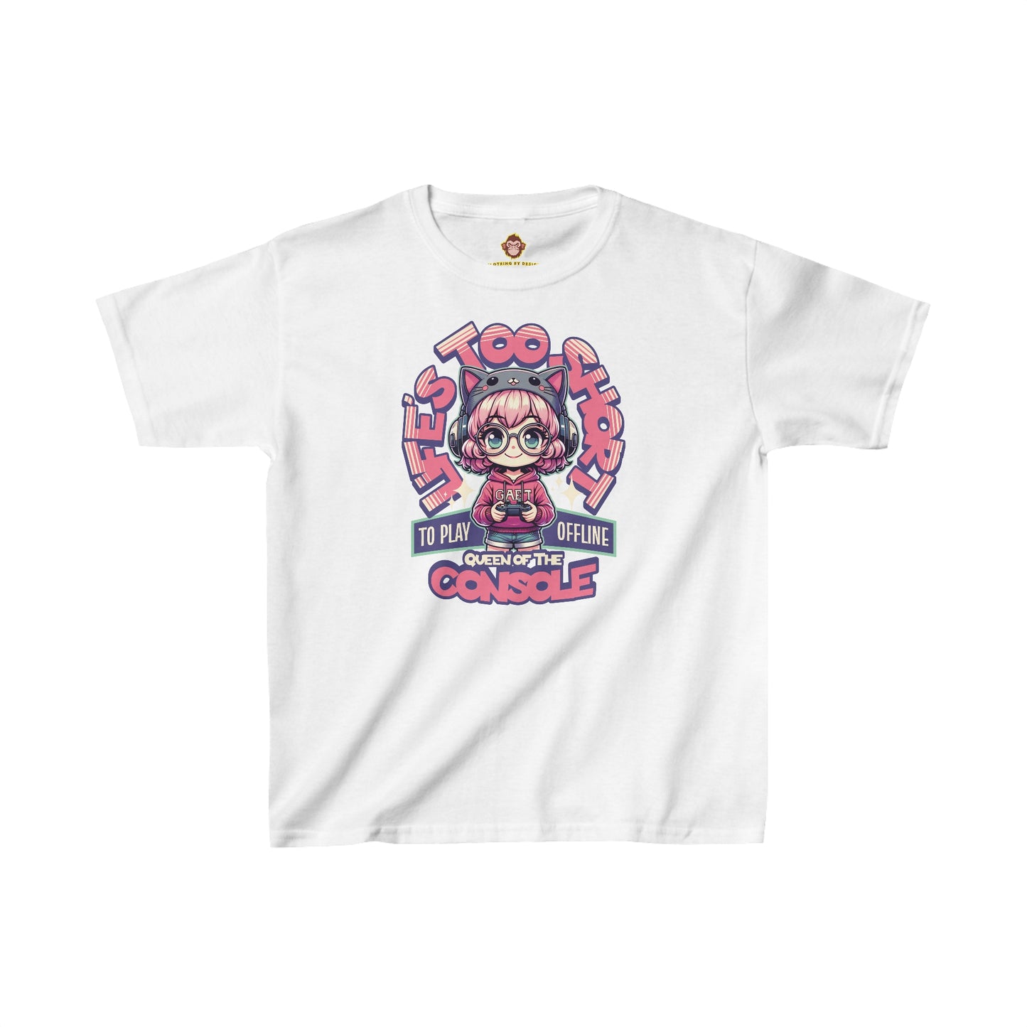 Life's too short to play offline for kids (Gildan · 5000B) Heavy Cotton™ Tee