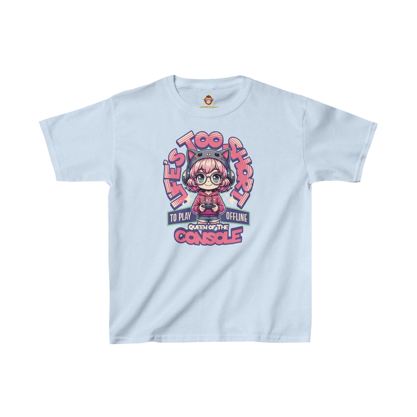 Life's too short to play offline for kids (Gildan · 5000B) Heavy Cotton™ Tee