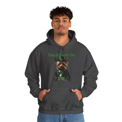 St. Patrick's Day Yorkie 1 for Adults Unisex Heavy Blend™ Hooded Sweatshirt