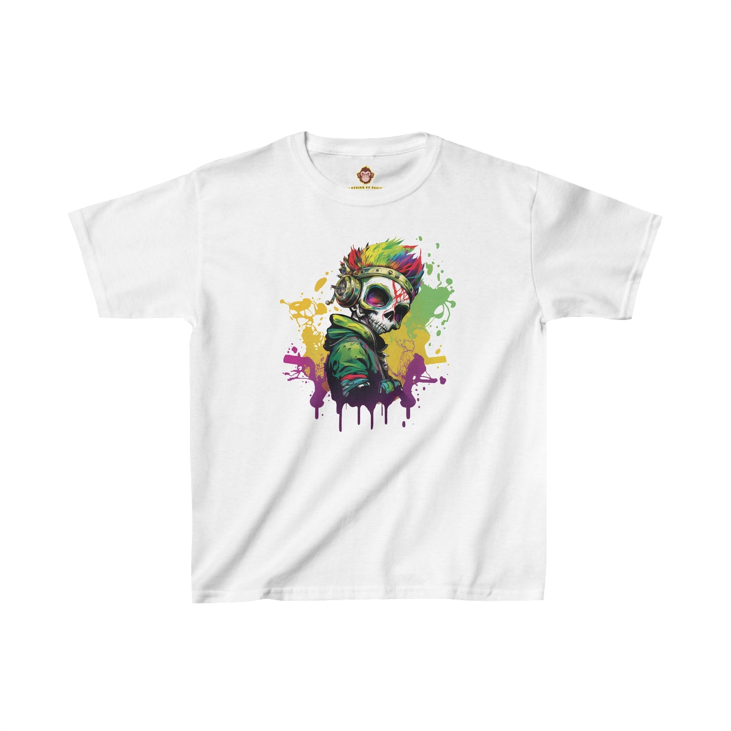 A Colorful Animated Skelly for kids (Gildan · 5000B) Heavy Cotton™ Tee