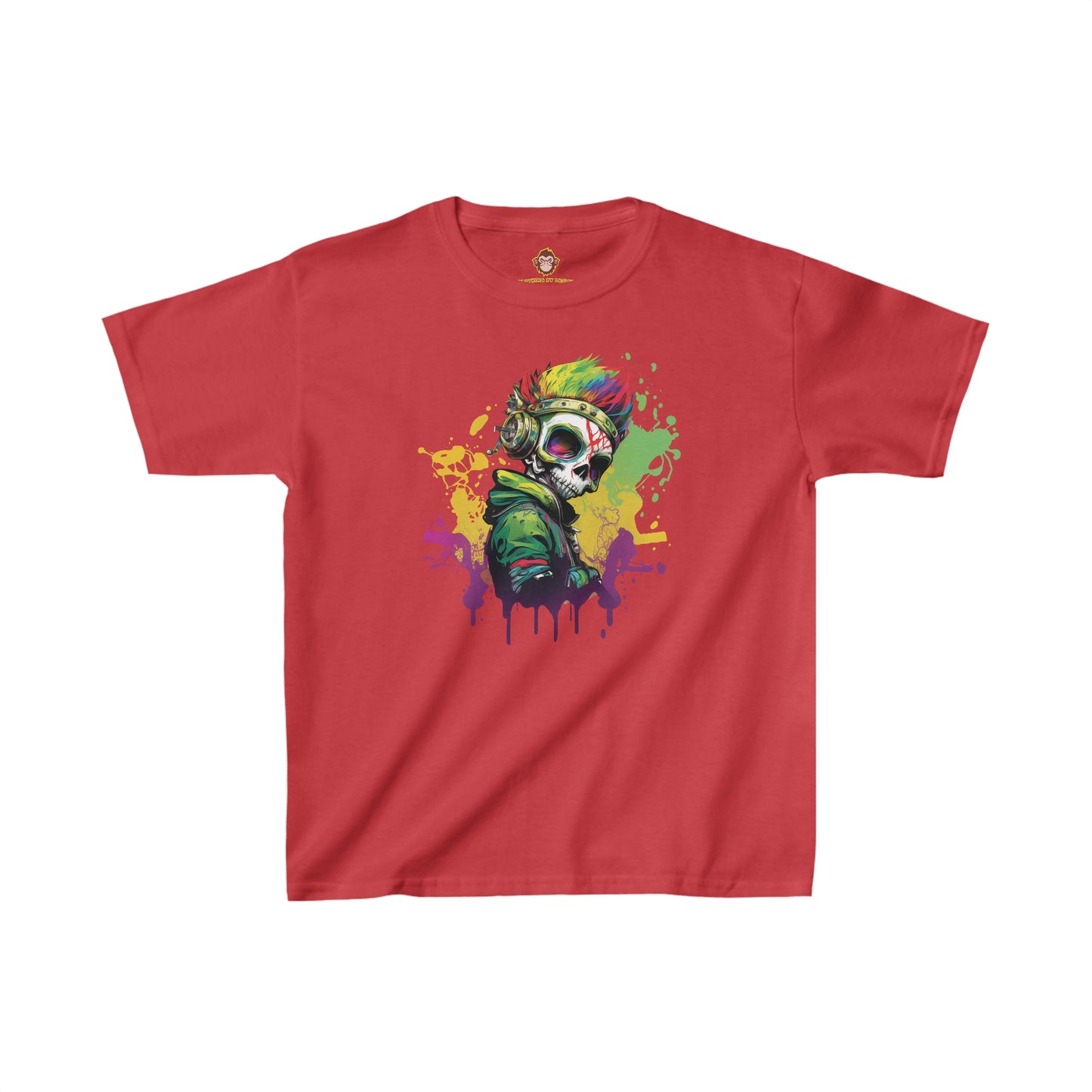 A Colorful Animated Skelly for kids (Gildan · 5000B) Heavy Cotton™ Tee