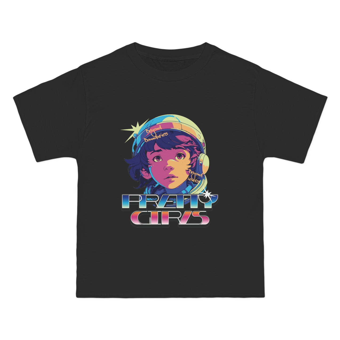 Animated Pretty Girls in Space Adults Beefy-T® Short-Sleeve T-Shirt